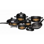 BATERIA JUBILEO NEGRA TAPA DE PELTRE 10 PZ.